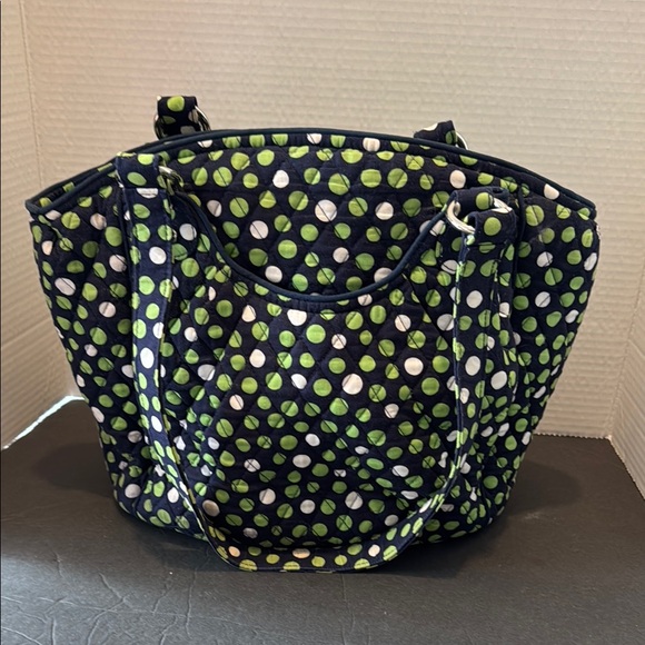 Vera Bradley Polka Dot Tote Bag - Green and White - Picture 3 of 8